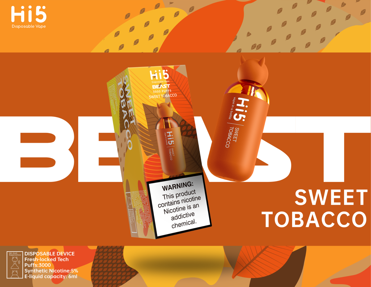 Hi5 Beast Disposable Vape Sweeet Tobacco Flavor