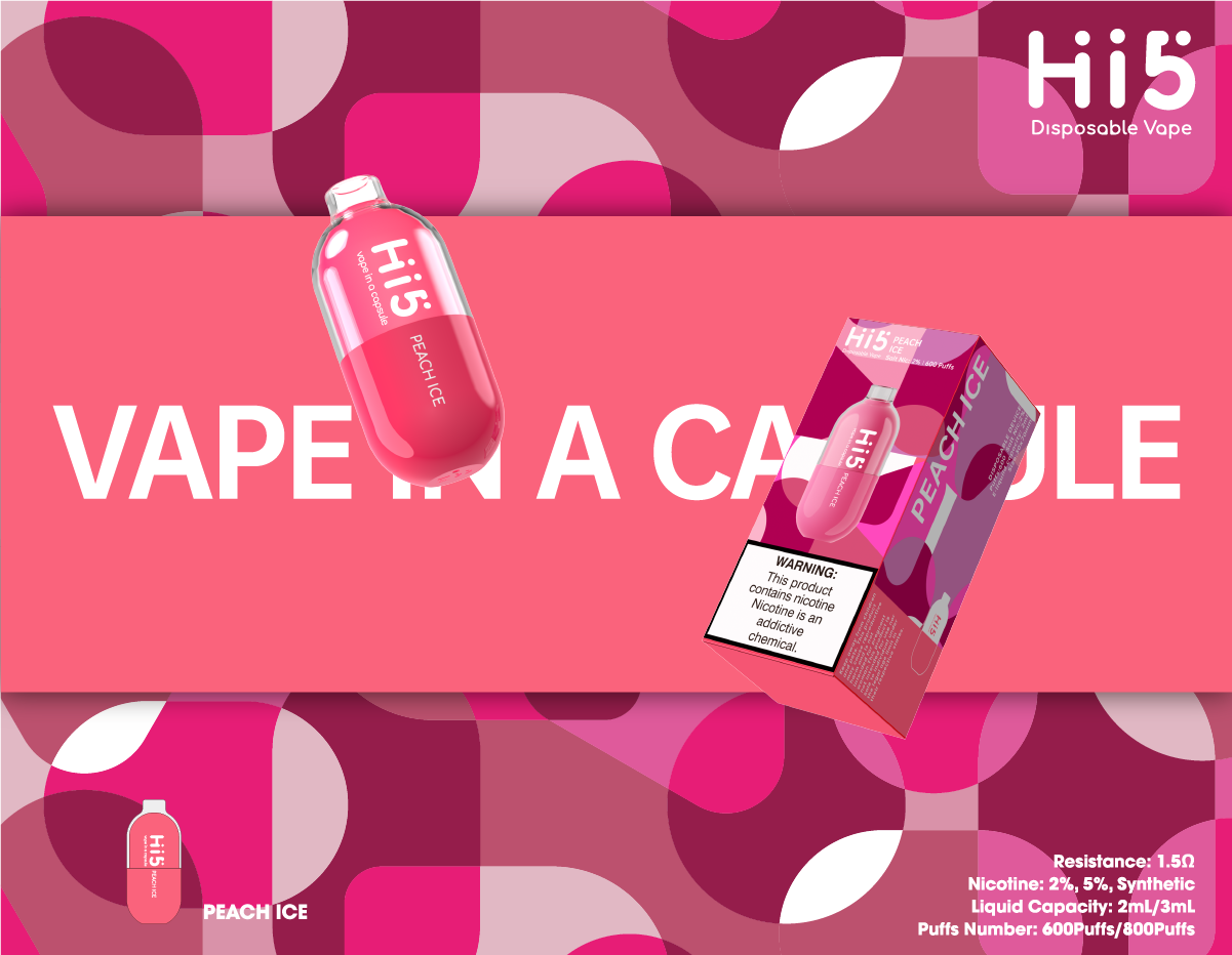 Hi5 Capsule Disposable Vape Peach Ice Flavor