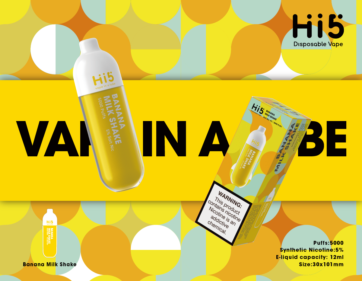 Hi5 Tube Disposable Vape Banana Mike Shake  Flavor
